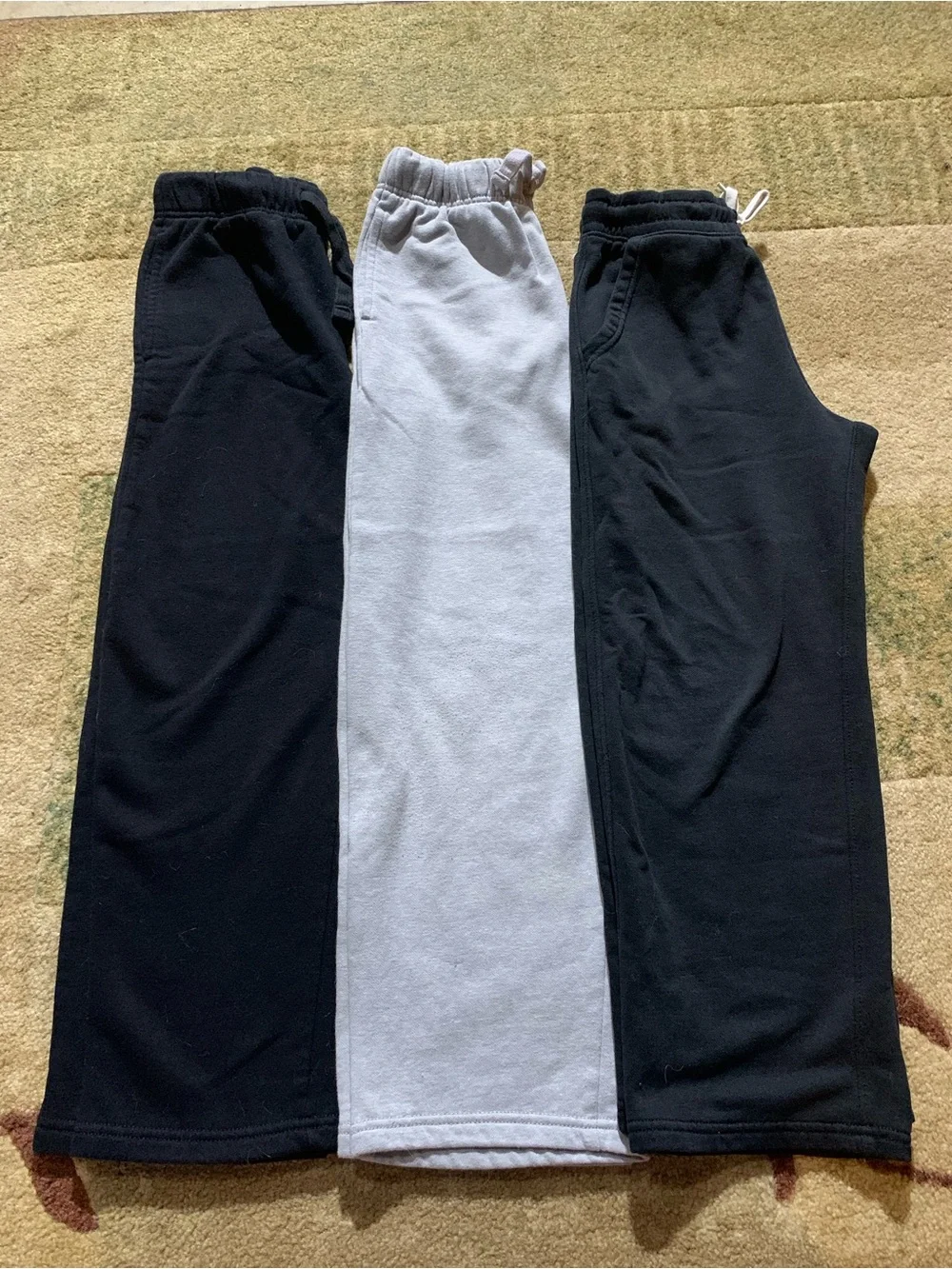 Old Navy Kids Sweatpants Trio in Black and Light Gray